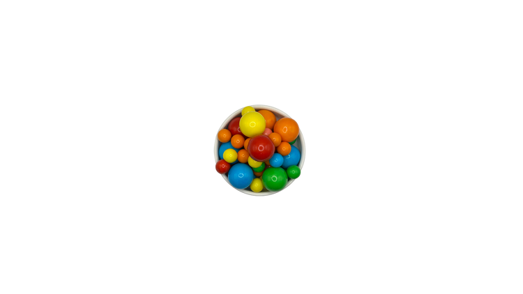 Gommes mini multicolores et gommes Bubble Max